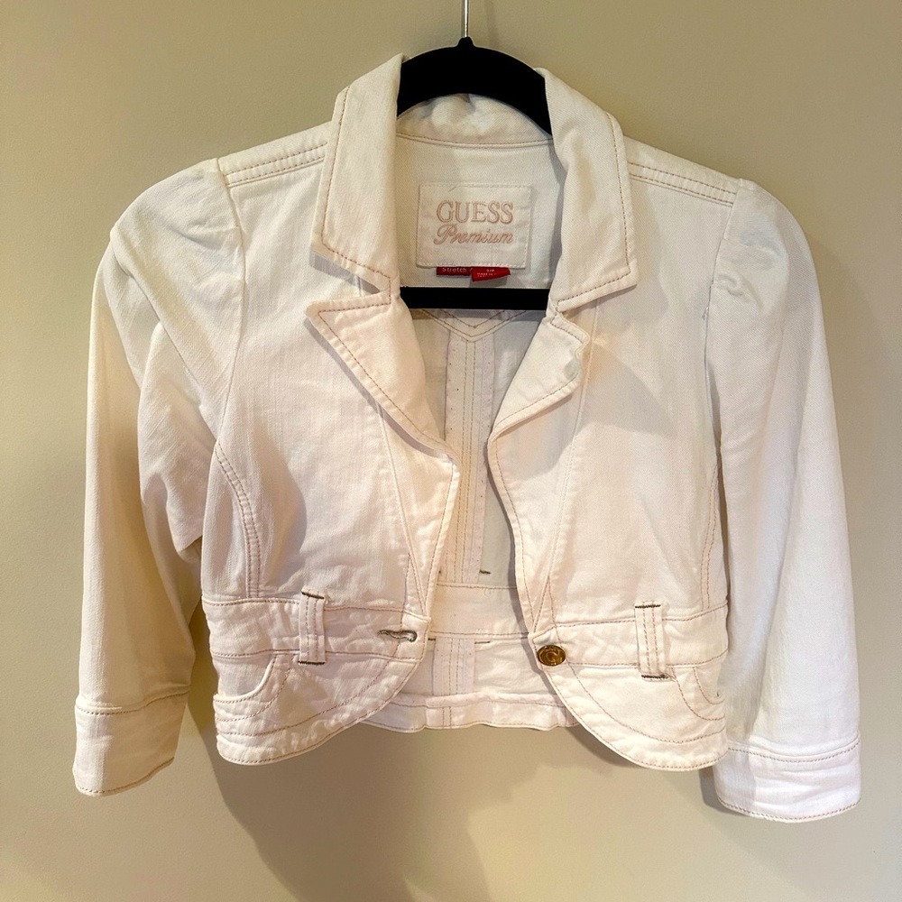 Guess White Denium Jacket